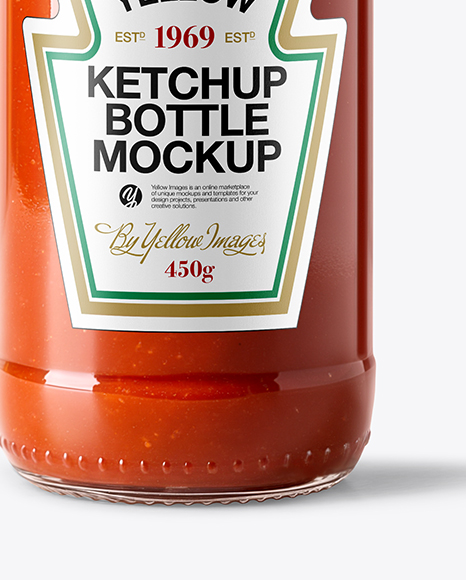 Tomato Ketchup Bottle Mockup