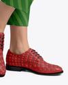 Derby Shoes on Woman's Legs Mockup