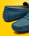 Pair of Women's Leather Moccasins Mockup