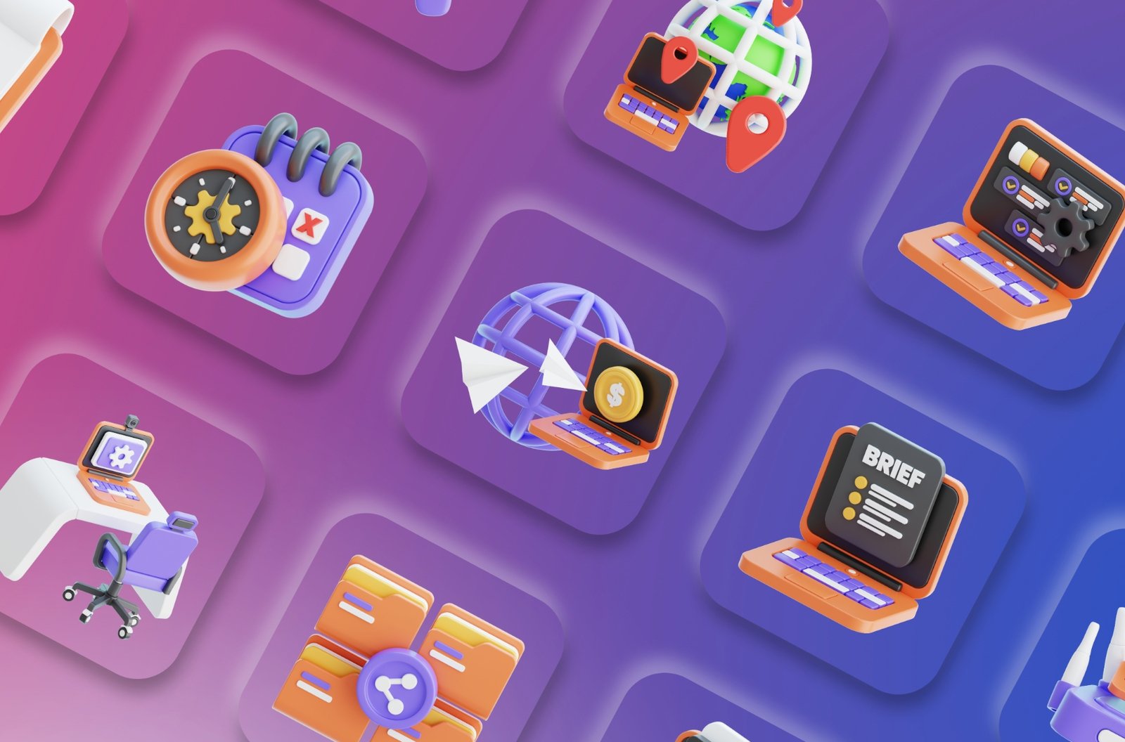 Remote Work 3d Icon