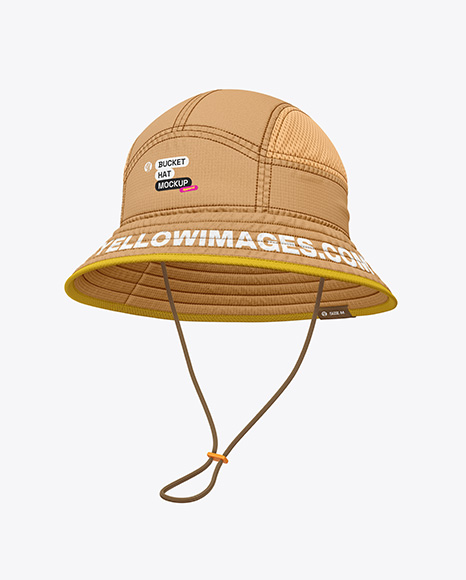 Ripstop Bucket Hat Mockup - Half Side View - Bucket Hat mockups