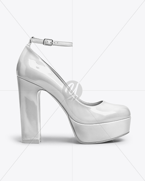 Platform Heel Shoe Mockup