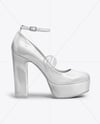 Platform Heel Shoe Mockup