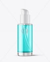 Clear Cosmetic Bottle with Pump Mockup