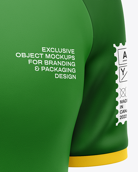 Men's Short Sleeve Raglan Polo Mockup