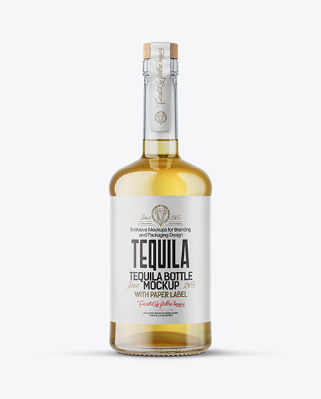 Golden Tequila Bottle Mockup - Packaging mockups