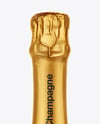Clear Glass Pink Champagne Bottle Mockup