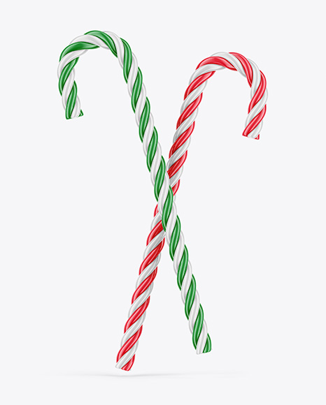 Two Candy Canes Mockup - Mockups