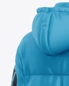 Men's Long Down Jacket Mockup - Back Half Side View