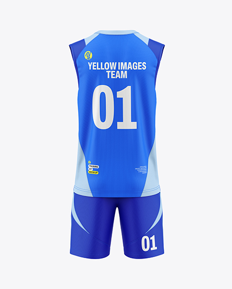 Training Sleeveless Kit Mockup - Back View