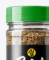 Plastic Spice Jar with Whole Cumin Mockup