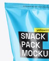 Large Glossy Snack Bag Mockup