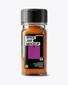 Square Glass Jar with Cayenne Pepper Mockup