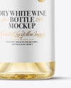 Clear Glass White Wine Bottle Mockup