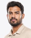 Indian Man Wearing Full Cricket Kit with Bat Mockup