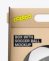 Kraft Box With Soccer Ball Mockup