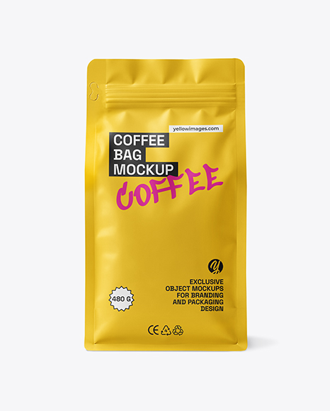 Matte Coffee Bag Mockup