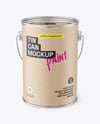 Paint Tin Can w/ Handle Mockup
