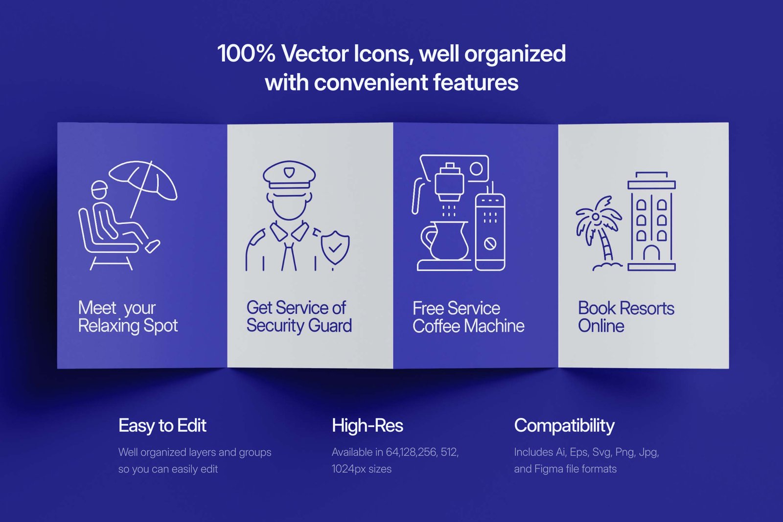 Hotel and Hospitality Icon Set