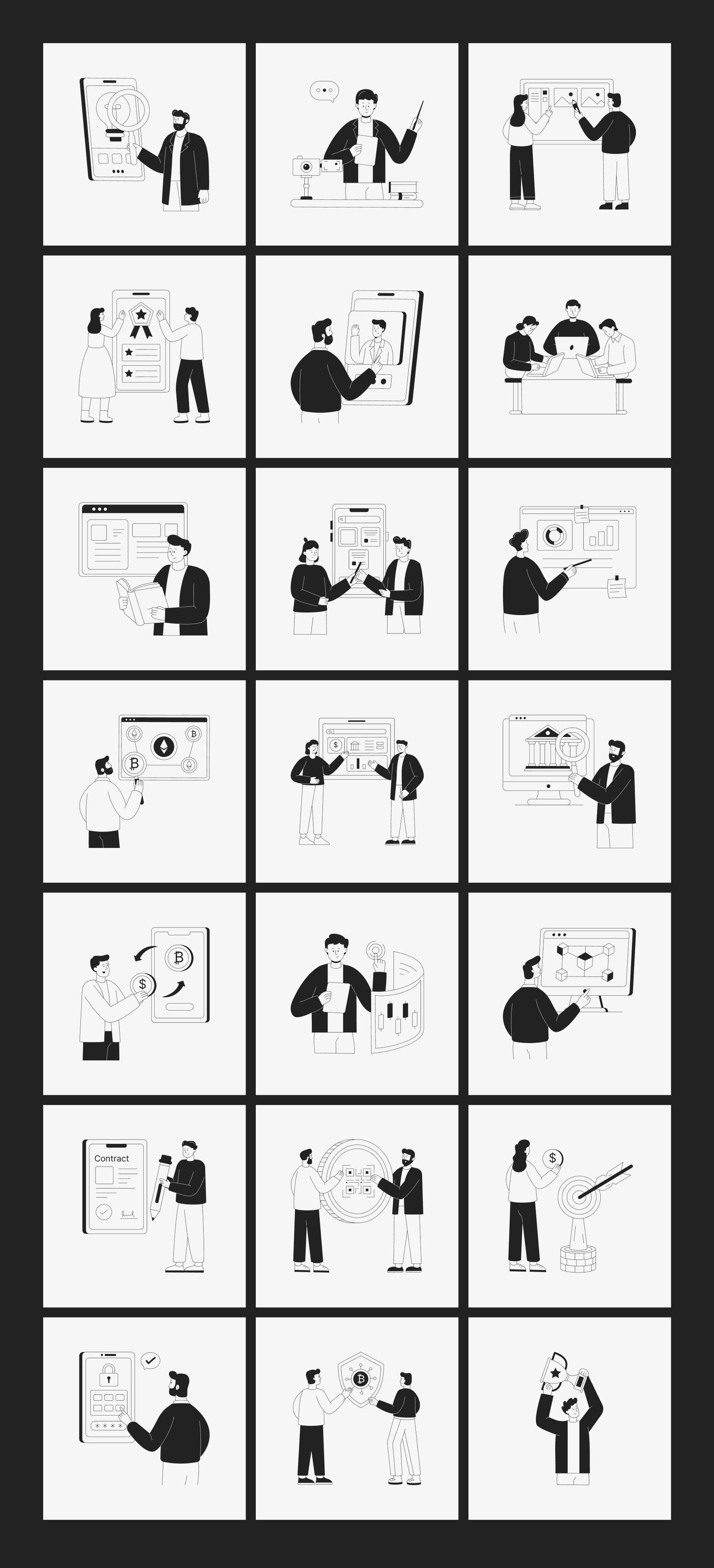 Knowledge and Growth Illustrations Bundle