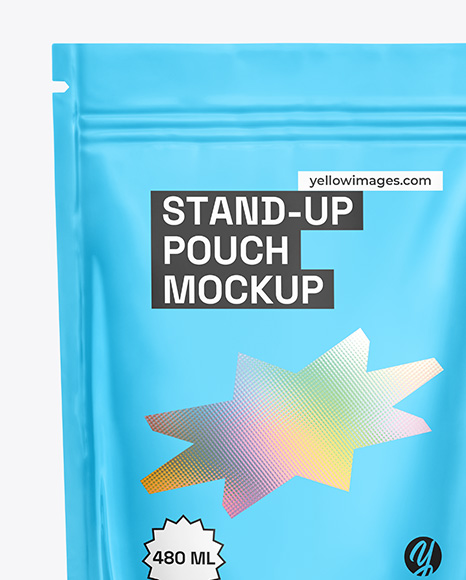 Glossy Stand-up Pouch Mockup