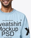 Man Wearing a Sweatshirt and Pants Mockup