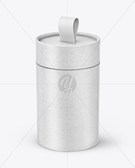 Kraft Paper Tube with Pull Tab Mockup