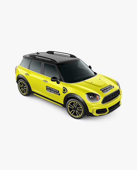 Hatchback Mockup - Half Side View - Vehicle wrap mockup