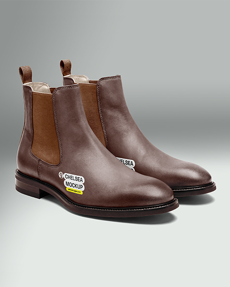 Pair of Chelsea Boots Mockup
