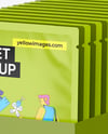 Carton Box With Sachets Mockup