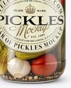 Glass Jar Filled Pickles and Pickled Tomatoes Mockup