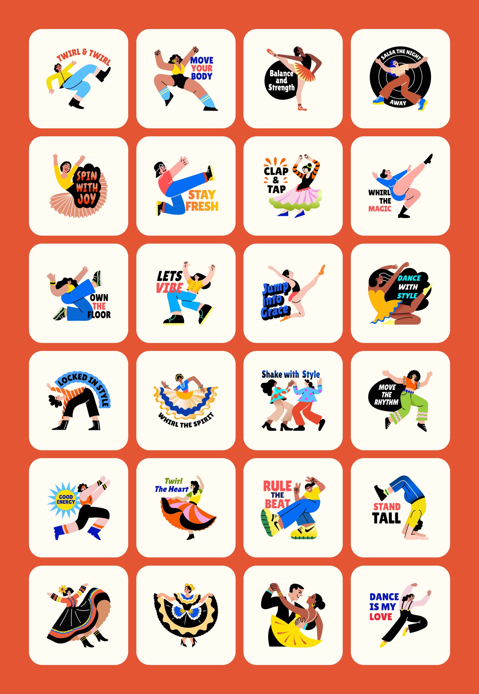 Dance Stickers Art Set