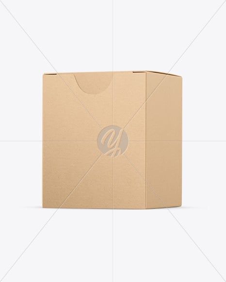 Kraft Paper Box Mockup – Half Side View