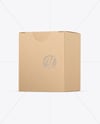 Kraft Paper Box Mockup – Half Side View