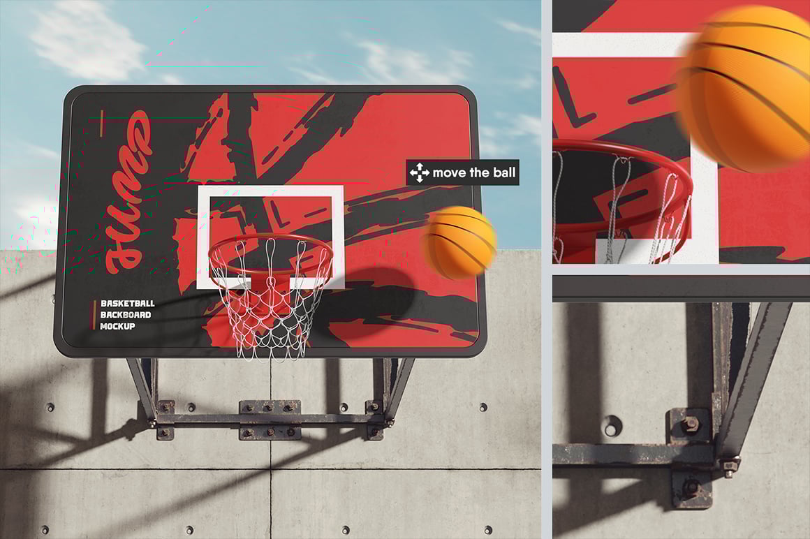 Street Basketball Backboard Mockup