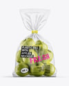 Plastic Bag With Apples Mockup