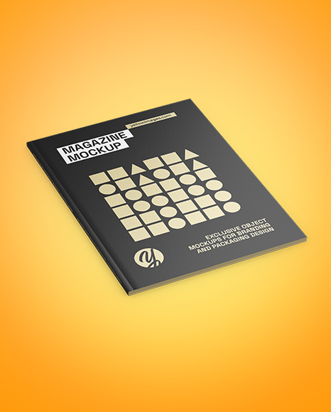 Magazine Mockup - Half Side View