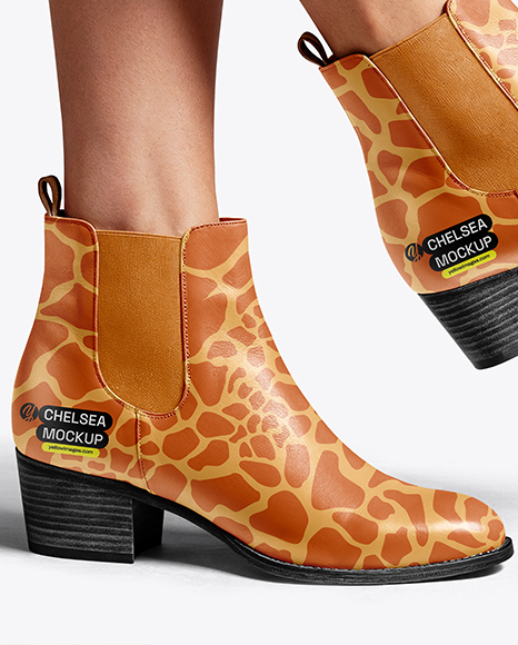 Chelsea Boots on Woman's Legs Mockup