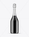 Dark Glass Champagne Bottle Mockup