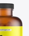 Frosted Amber Pills Bottle Mockup