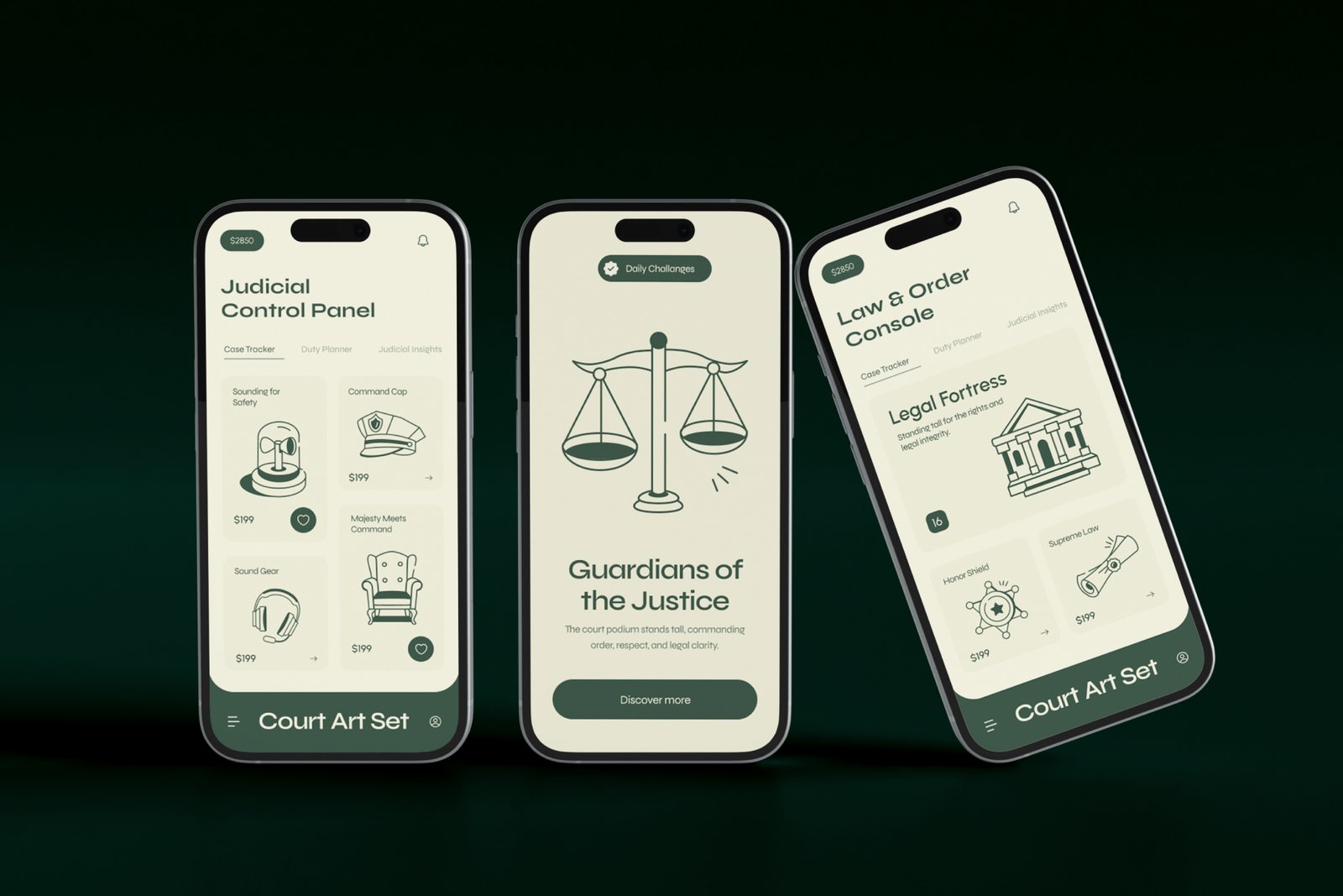 Court Drawing Art Set