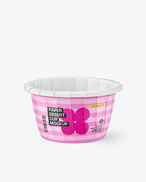 Paper Cup with Clear Plastic Dome Cap Mockup