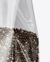 Transparent Package with Chia Seeds Mockup