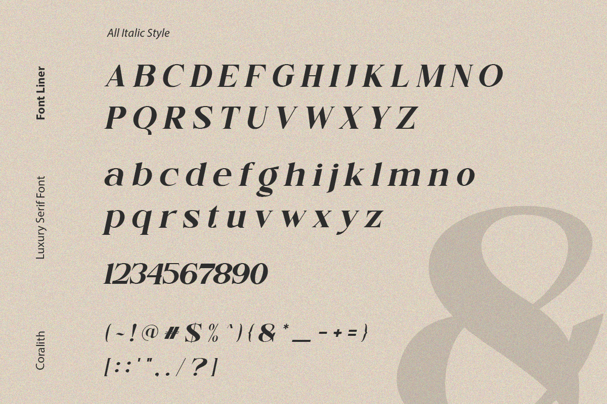 Coralith - Luxury Serif Font