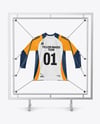 Training Jersey Hanging on a Hooked Frame Mockup