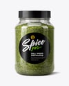 Plastic Jar with Dill Weed Spice Mockup