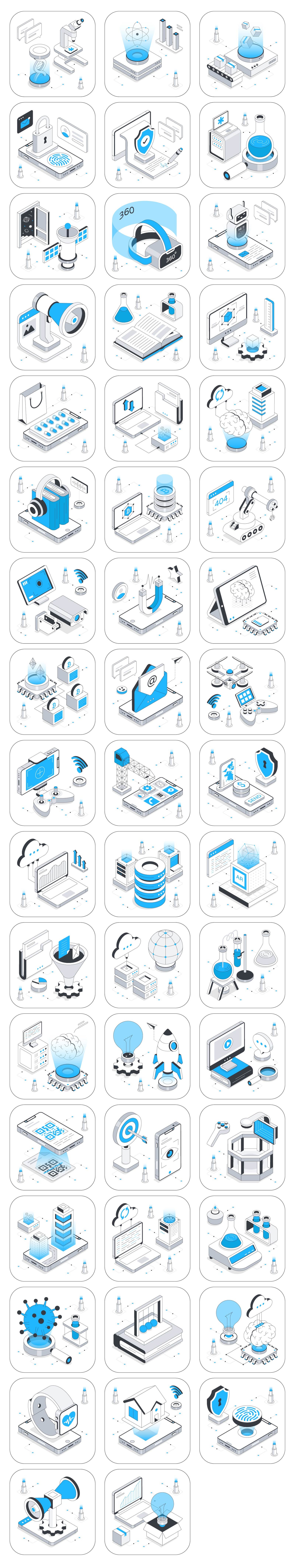 50 Science and Technology Illustrations