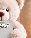 Teddy Bear with Vertical Card Mockup