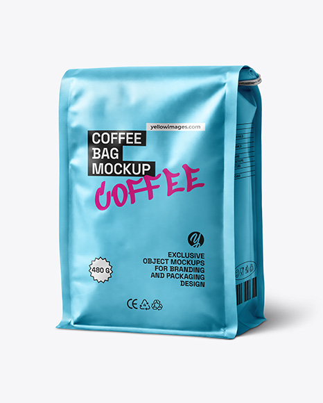 Metallic Coffee Bag Mockup - PSD Mockups