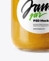 Glass Jar with Yellow Fig Jam Mockup